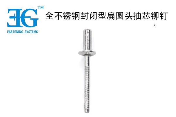 全不銹鋼封閉型扁圓頭抽芯鉚釘