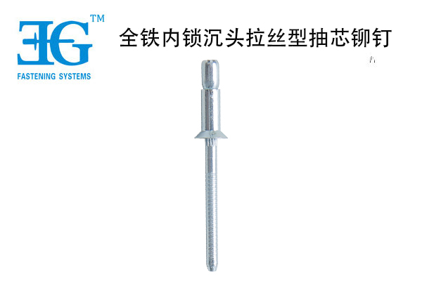 全鐵內(nèi)鎖沉頭拉絲型抽芯鉚釘
