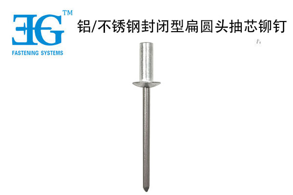 鋁/不銹鋼封閉型扁圓頭抽芯鉚釘